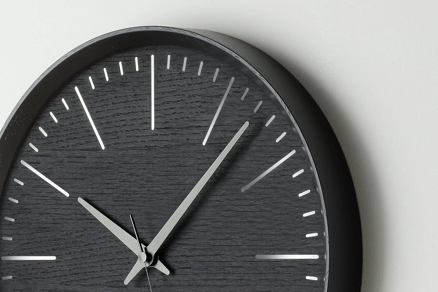 Remnos Fluct DFI 21-07 BK Lemnos Wall Clock, Fract, Analog, Natural Wood Fabric, Black