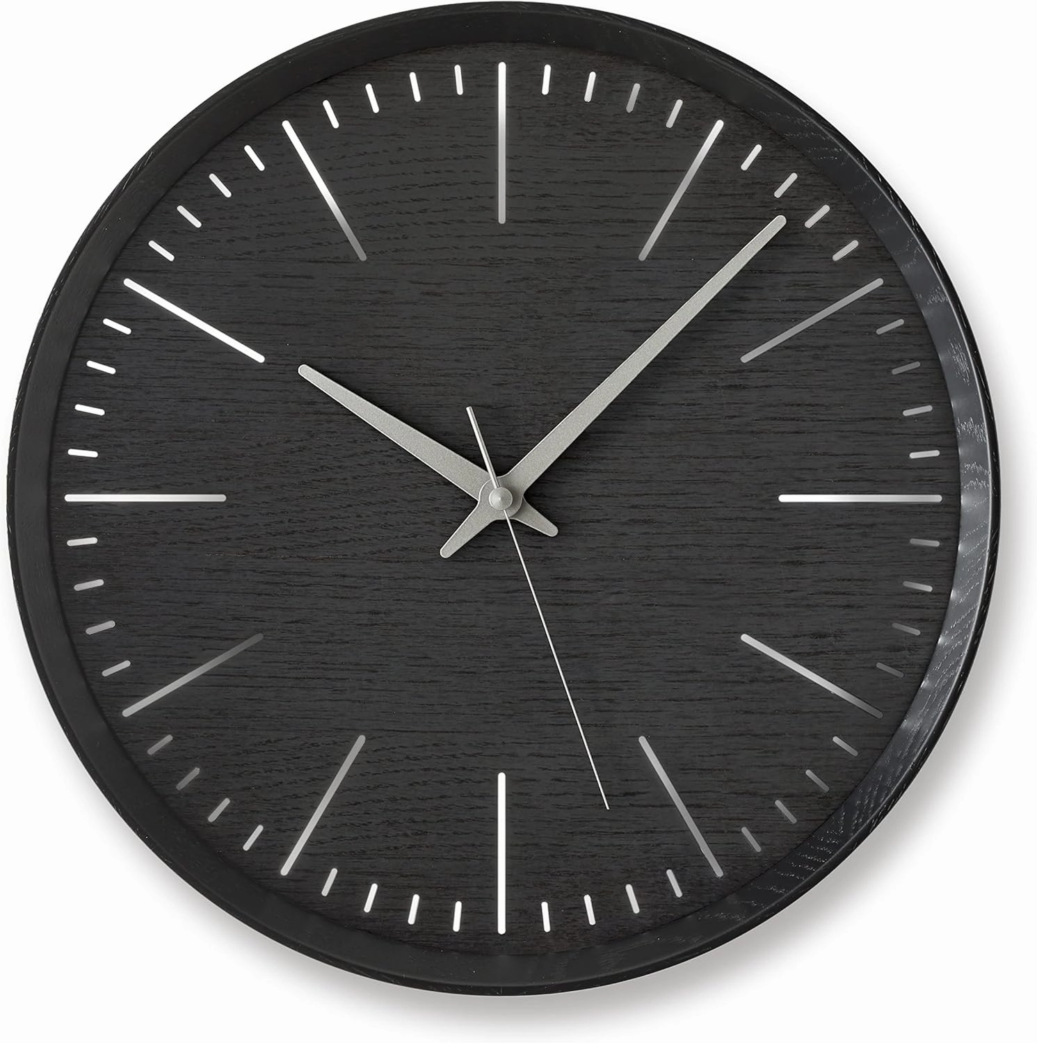Remnos Fluct DFI 21-07 BK Lemnos Wall Clock, Fract, Analog, Natural Wood Fabric, Black