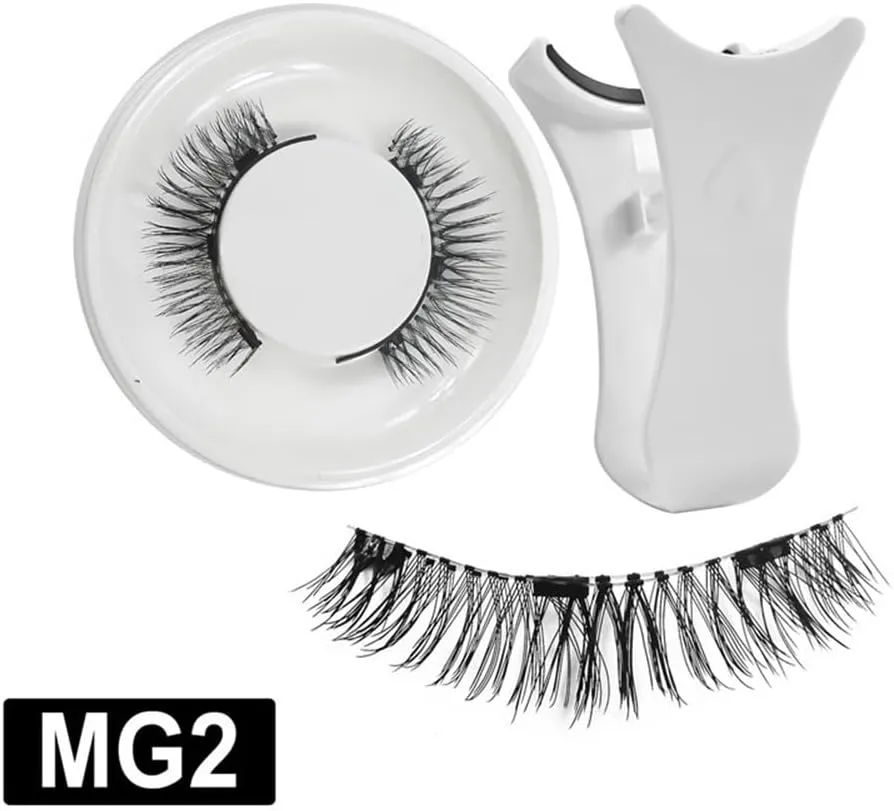 Reusable Magnetic Eyelashes Set Soft Magnetic Eyelashes Natural-Looking All-Day Wear Easy to Apply & No Adhesive Needed Perfect for Everyday Use & Special Occasions(MG2)