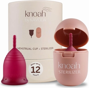 Reusable Menstrual Cup with Sterilizing Cup | Tampon, Pad, and Disc Alternative