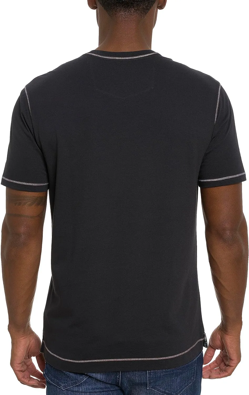 Robert Graham Men's Damien, Cotton Solid-Colored V-Neck Shirt