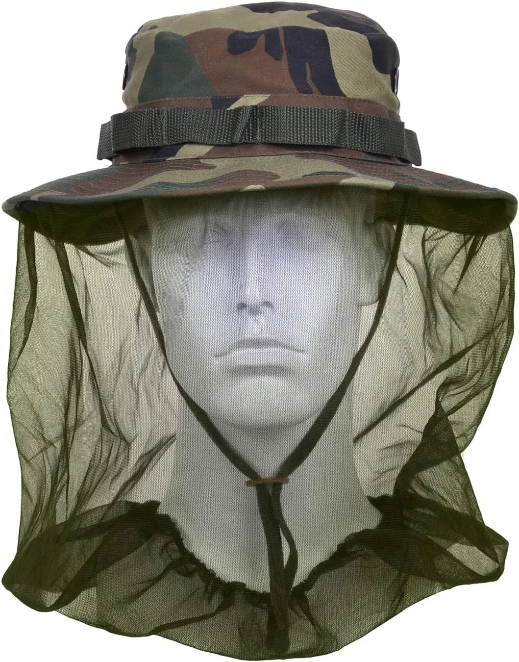 Rothco Boonie Hat with Mosquito Netting - Sun and Insect Protection for Outdoor Activities, Woodland Camo, 8