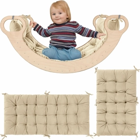 ROYALAY Cushion for Climbing Arch for Kids, Premium Climbing Set Cushion, Arch Cushion Floor Cushion Toddler Nap Mat(43 * 20 * 3inch,Apricot)
