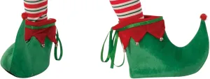Rubie's unisex adults Adult Elf Shoes Costume Footwear, Red/Green, One Size US