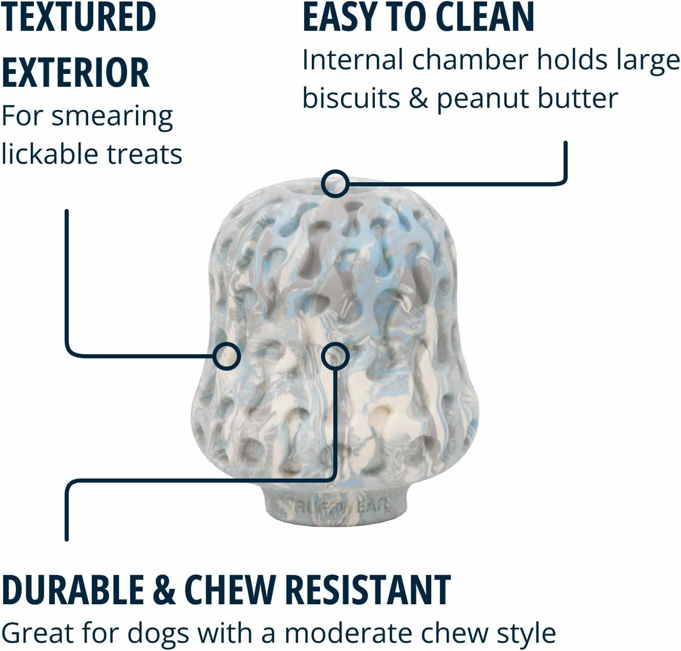Ruffwear, Morel Toy, Interactive Enrichment Toy for Dogs, Gray Sky