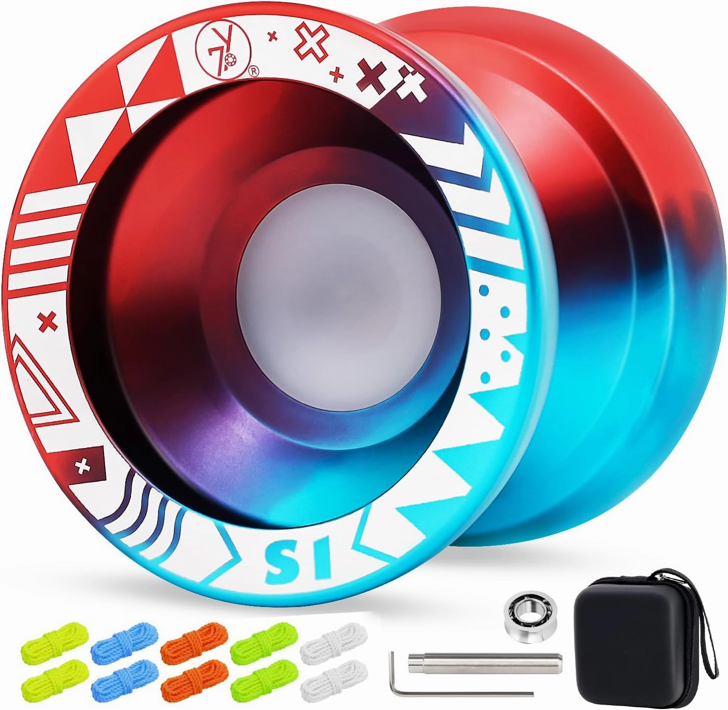 S1 Yoyo Professional Unresponsive Yoyo Bearing for Adults Advanced Player, 10 Strings, Case, Bearing Tool