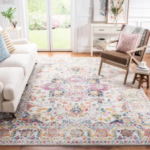 SAFAVIEH Area Rug 8x10 - Madison Collection - Large - Purple Pink Fuchsia & Ivory, Boho Chic Distressed Design, Non-Shedding & Easy Cleaning, Ideal for Living Room, Bedroom, Dining Space (MAD603R)