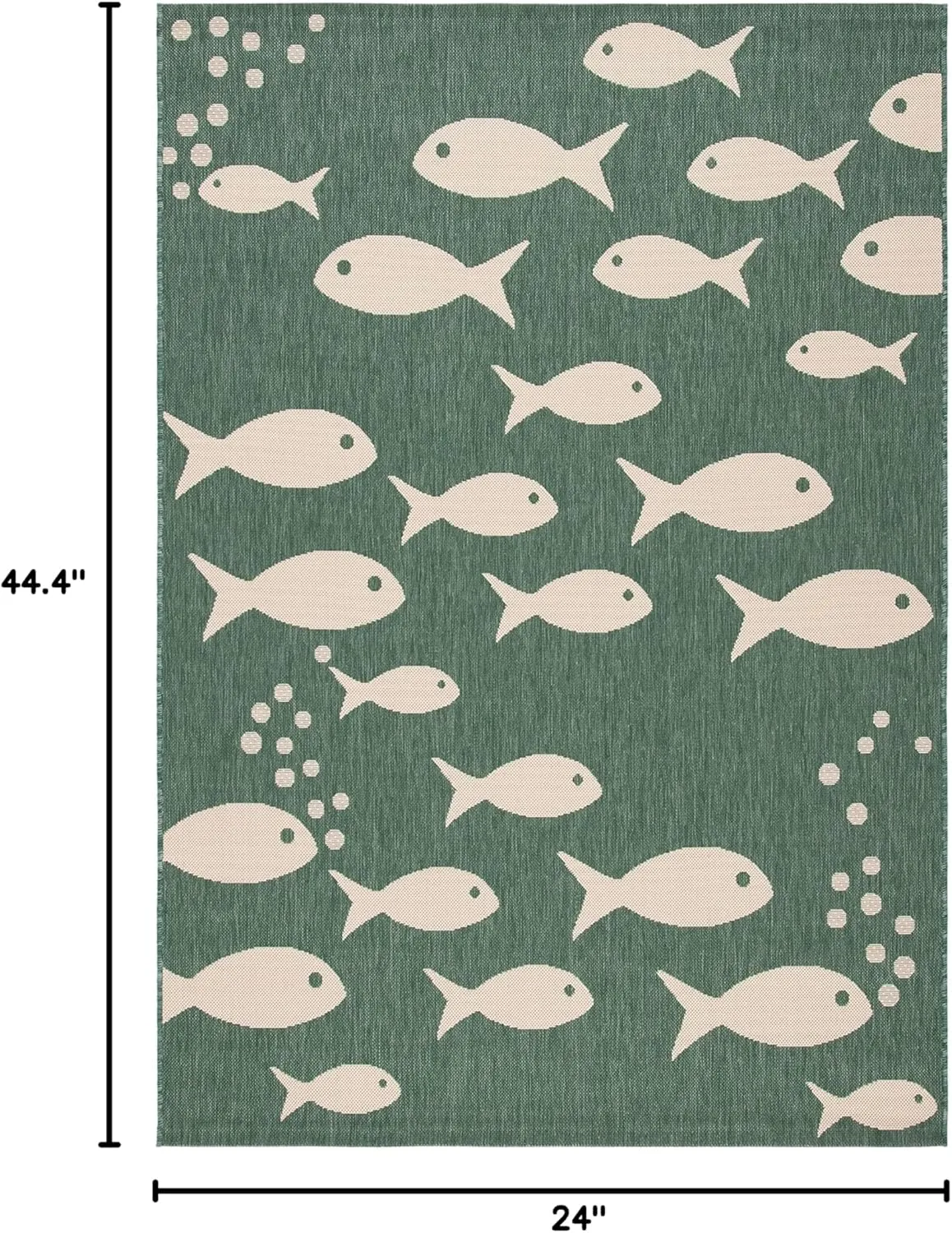 SAFAVIEH Courtyard Collection Accent Rug - 2' x 3'7", Dark Green & Ivory, Border Design, Non-Shedding & Easy Care, Indoor/Outdoor & Washable-Ideal for Patio, Backyard, Mudroom (CY6012-322)