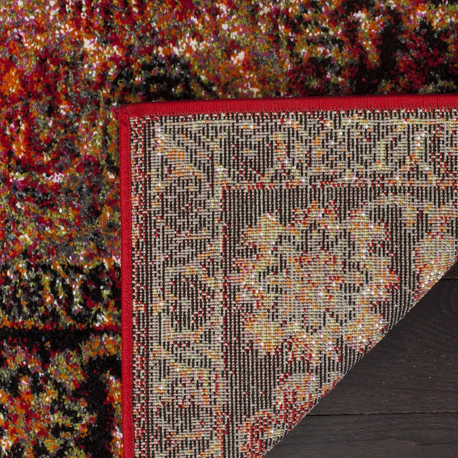 SAFAVIEH Vintage Hamadan Collection Area Rug - 8' x 10', Red & Multi, Oriental Traditional Persian Design, Non-Shedding & Easy Care, Ideal for High Traffic Areas in Living Room, Bedroom (VTH219A)