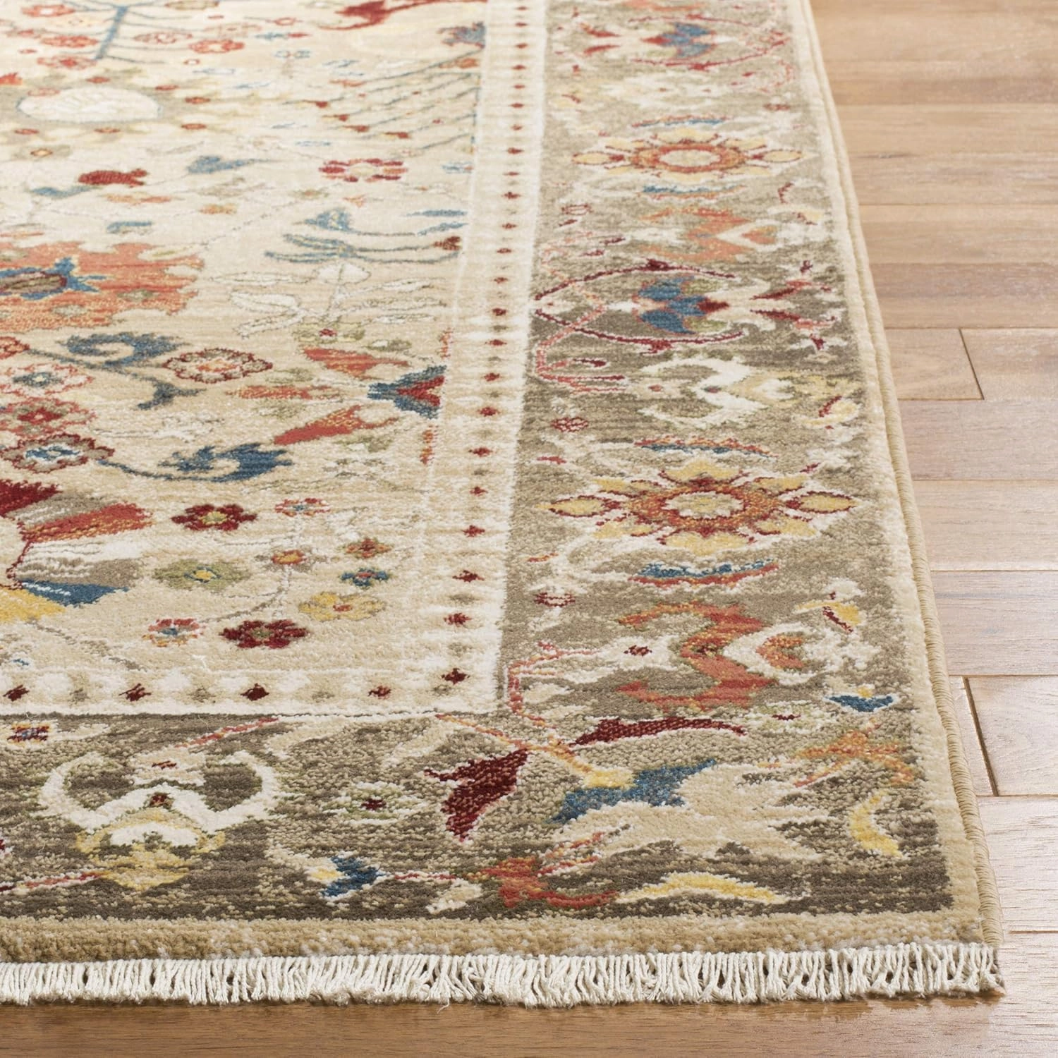 SAFAVIEH Kashan Collection Area Rug - 9' x 12'6", Beige & Taupe, Traditional Oriental Design, Non-Shedding & Easy Care, Ideal for High Traffic Areas in Living Room, Bedroom (KSN303K)