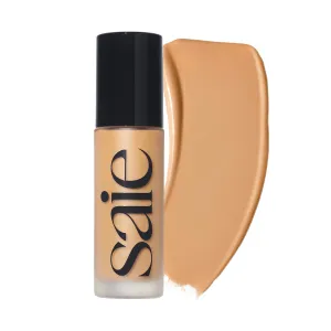 Saie Glowy Super Skin Tint Liquid Foundation - Hydrating Serum Foundation with Lightweight, Medium Coverage - Formulated with Hyaluronic Acid to Hydrate, Brighten and Plump - Shade 16 (1.01 oz)