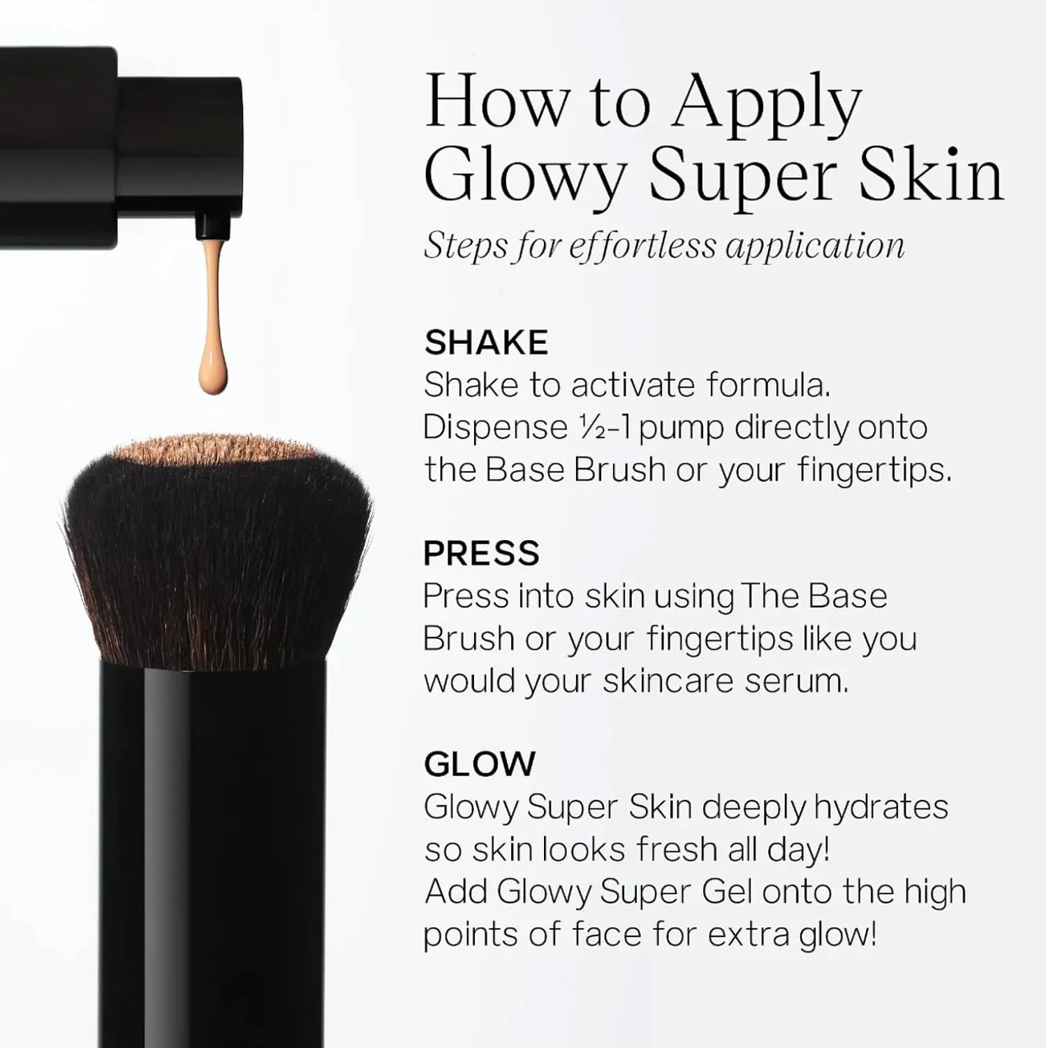 Saie Glowy Super Skin Tint Liquid Foundation - Hydrating Serum Foundation with Lightweight, Medium Coverage - Formulated with Hyaluronic Acid to Hydrate, Brighten and Plump - Shade 16 (1.01 oz)