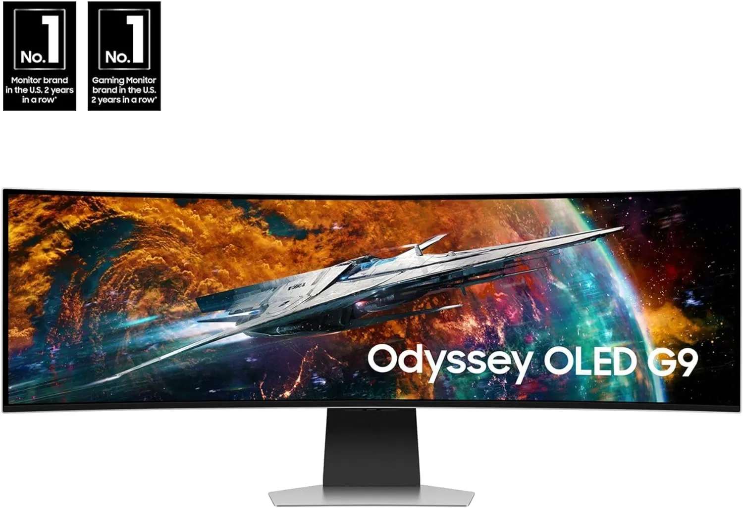 Samsung 49" Odyssey OLED G9 (G95SC) Series Curved Smart Gaming Monitor w QD-OLED, 240Hz, 0.03ms, AMD Freestyle Premium Pro, G-Sync Compatible, Dual QHD, Neo Quantum Processor Pro, LS49CG954SNXZA, 2023