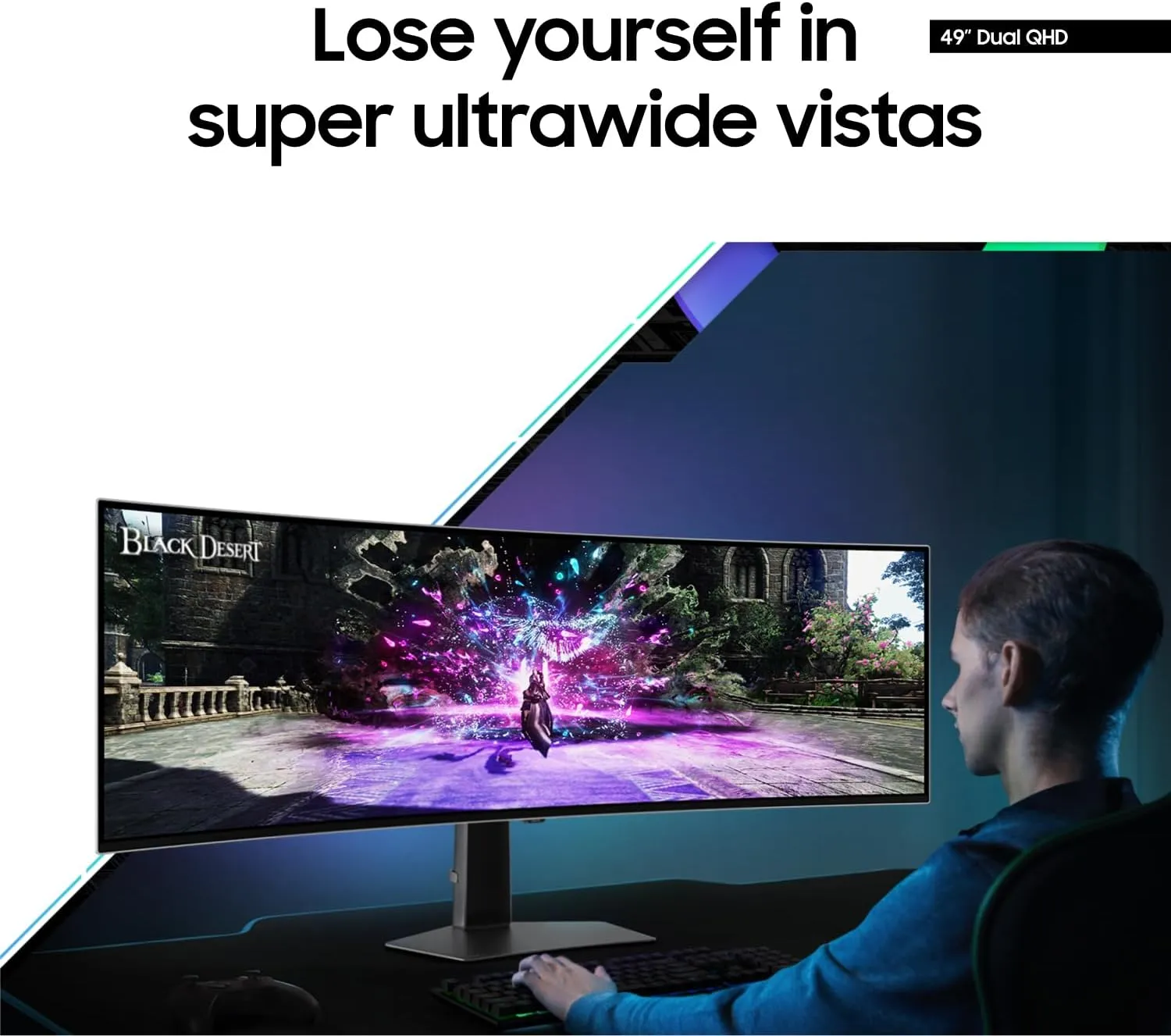 Samsung 49" Odyssey OLED G9 (G95SC) Series Curved Smart Gaming Monitor w QD-OLED, 240Hz, 0.03ms, AMD Freestyle Premium Pro, G-Sync Compatible, Dual QHD, Neo Quantum Processor Pro, LS49CG954SNXZA, 2023