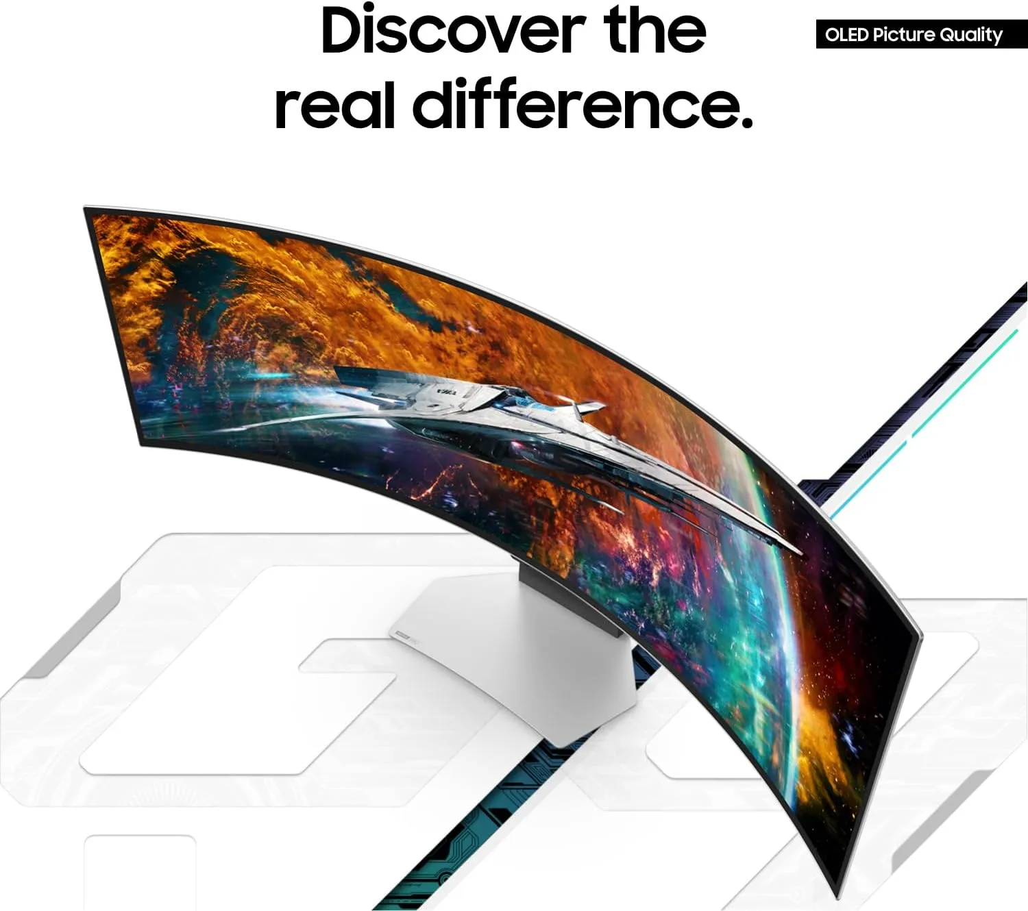 Samsung 49" Odyssey OLED G9 (G95SC) Series Curved Smart Gaming Monitor w QD-OLED, 240Hz, 0.03ms, AMD Freestyle Premium Pro, G-Sync Compatible, Dual QHD, Neo Quantum Processor Pro, LS49CG954SNXZA, 2023