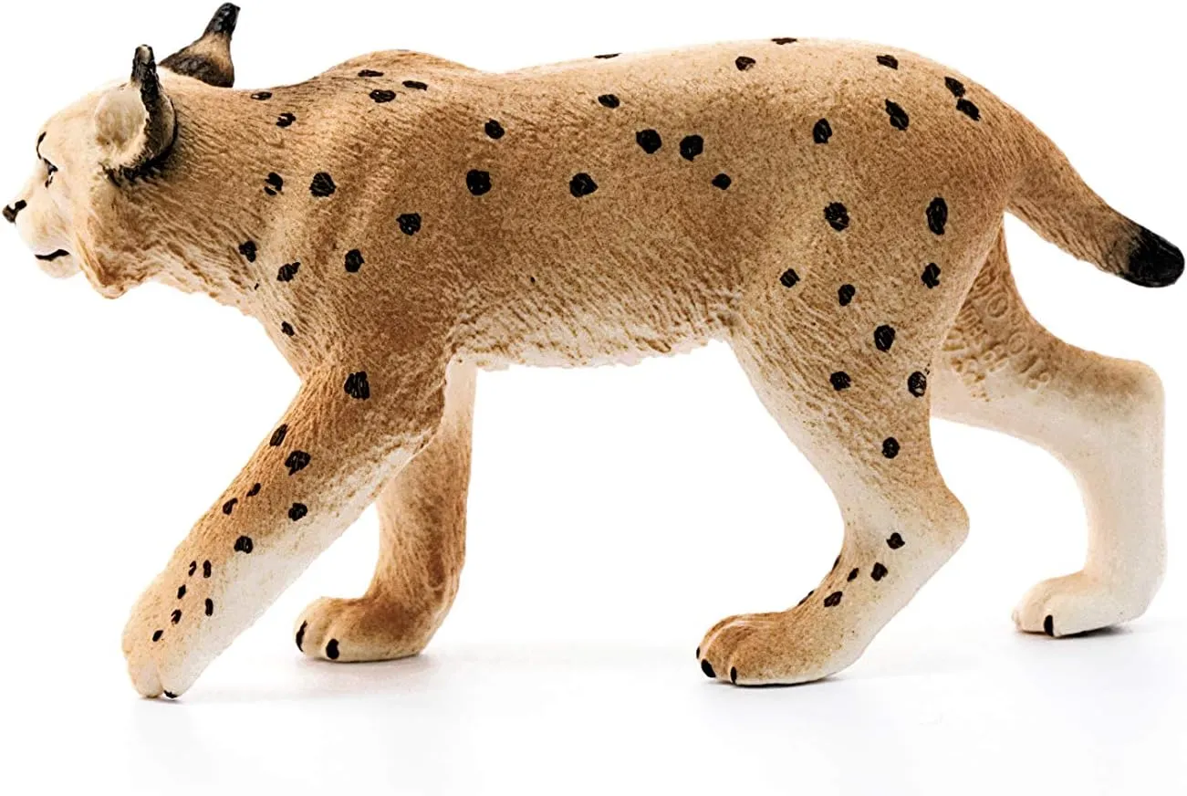 Schleich Wild Life, Realistic North American Forest Animal Toys for Kids, Lynx Toy Figurine, Ages 3 