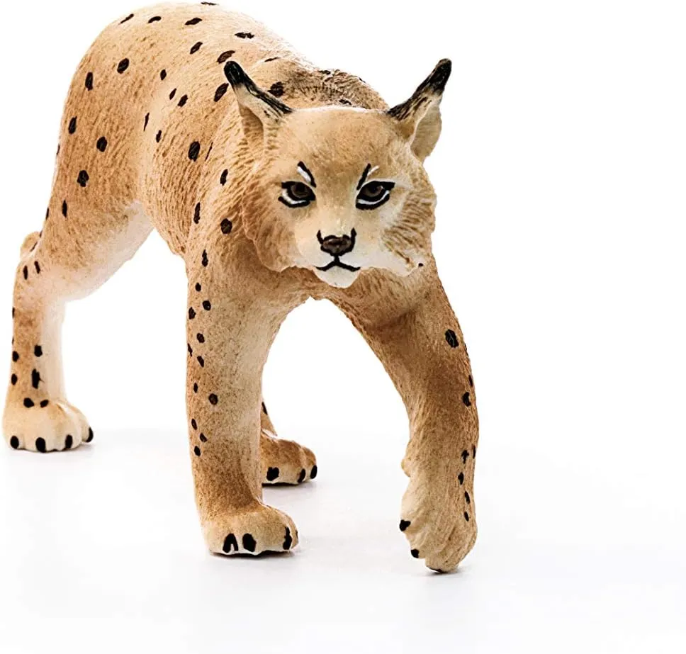 Schleich Wild Life, Realistic North American Forest Animal Toys for Kids, Lynx Toy Figurine, Ages 3 
