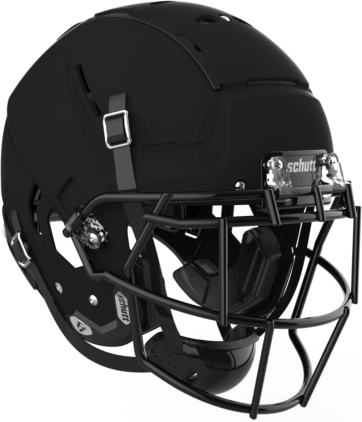 Schutt F7 VTD Collegiate Football Helmet, EGOP NB VC Facemask Attached, Large, Matte Black