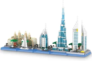 SEMKY Micro Mini Blocks Dubai Skyline Famous Landmark Model Set,(2200Pieces) -Building and Architecture Toys Gifts for Kid
