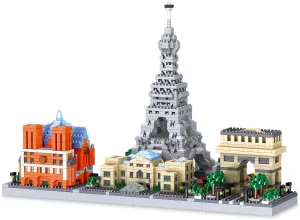 SEMKY Micro Mini Blocks French Skyline Famous Landmark Model Set,(2462Pieces) -Building and Architecture Toys Gifts for Kid