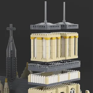 SEMKY Micro Mini Blocks Notre Dame de Paris Building and Architecture Model Set,(2908Pieces) -3D Puzzle Castle Toys Gifts for Kid and Adult