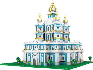 SEMKY Micro Mini Blocks Smolny Cathedral Famous Landmark Model Set,(3750Pieces) -Building and Architecture Toys Gifts for Kid and Adult
