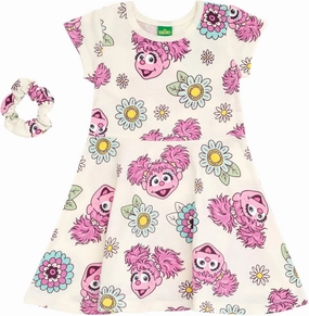 Sesame Street Dress and Scrunchie Infant to Little Kid Sizes (12 Months - 7-8)