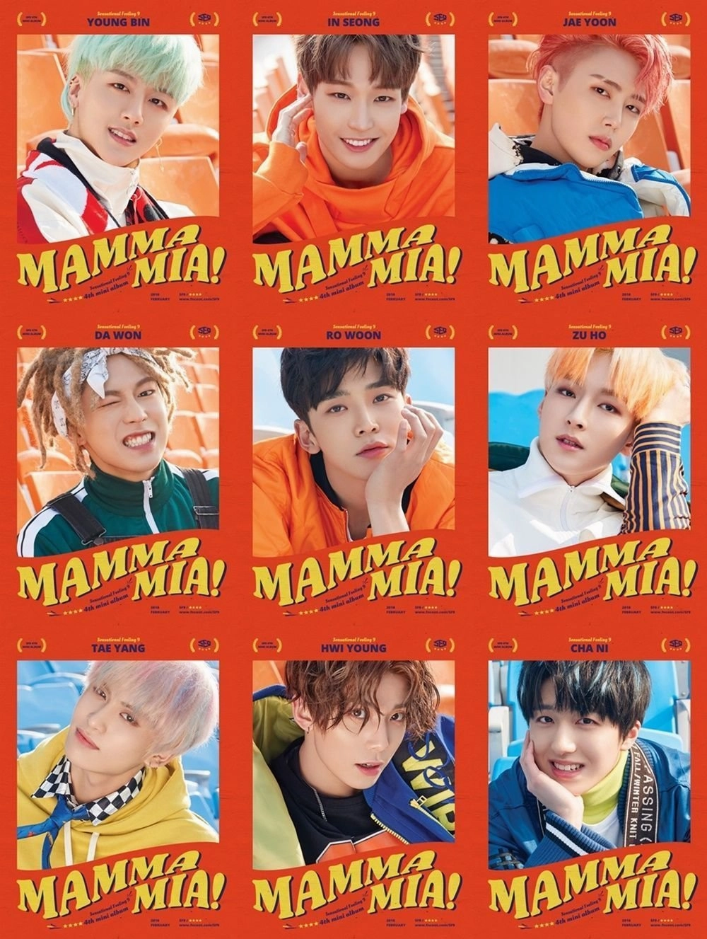 SF9 [MAMMA MIA!] 4th Mini Album CD Photobook Cover Ticketcard Card Tracking Number SEALED