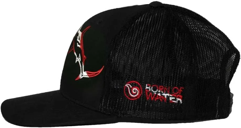Shark Scuba Diving Trucker Hat: Mens Adjustable Snapback for Fishing, Spearfishing