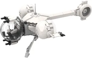 Ship/Helicopter Model with Marble-Shaped Cockpit 380 Pieces MOC Build for Age 18 