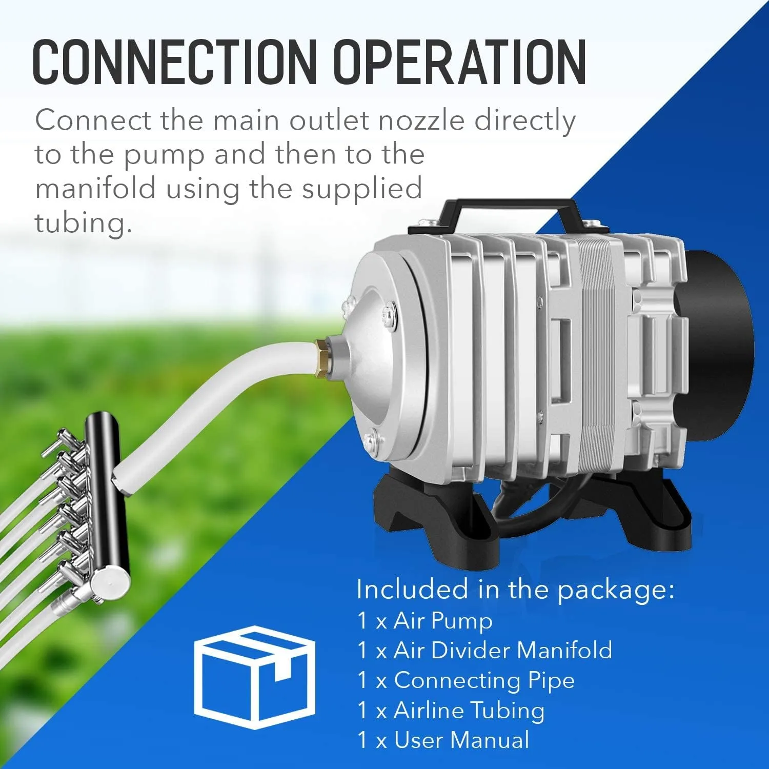 Simple Deluxe Air Pump with Adjustable Air Flow Outlets