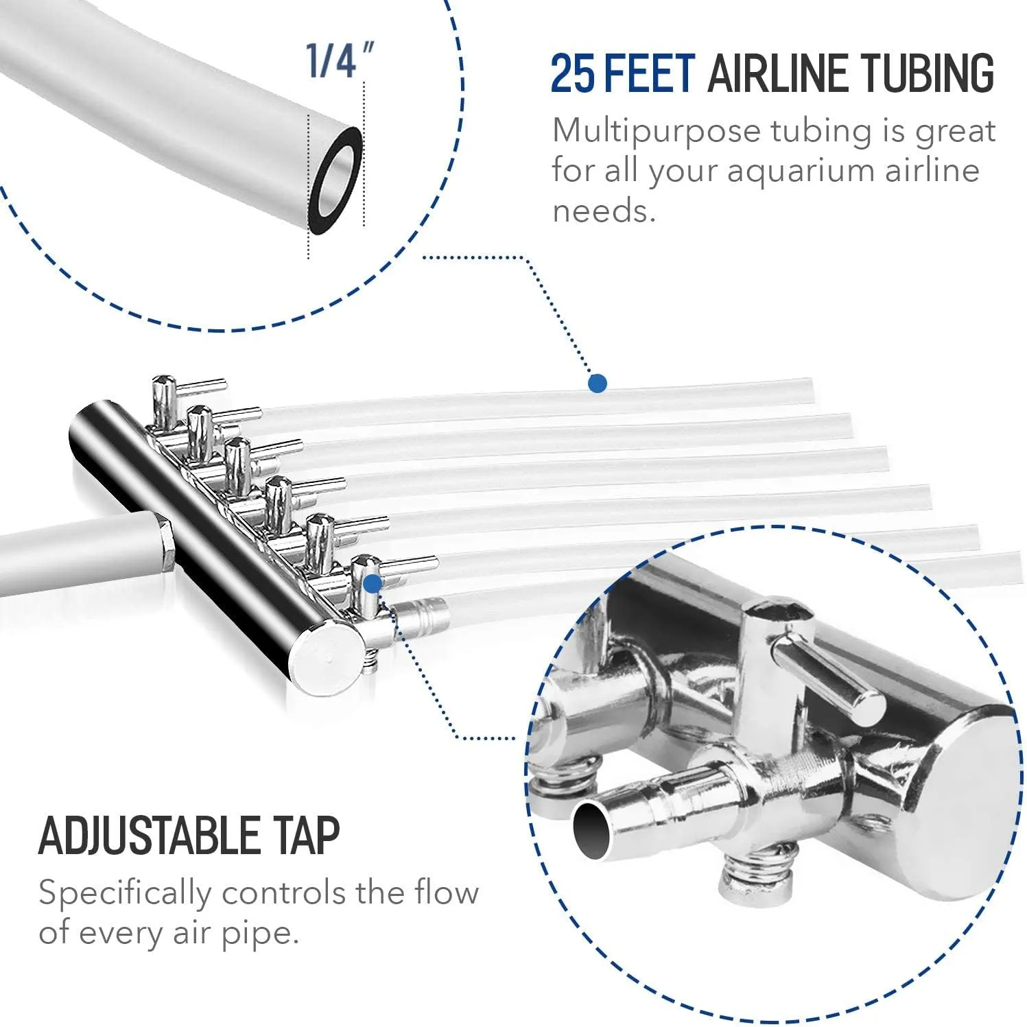 Simple Deluxe Air Pump with Adjustable Air Flow Outlets