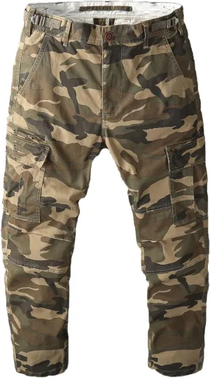 SINAIRSOFT Men's Cargo Camo Pants,BDU Milliary Wild Casual Trousers,Hiking Ripstop Pants with Multi Pockets