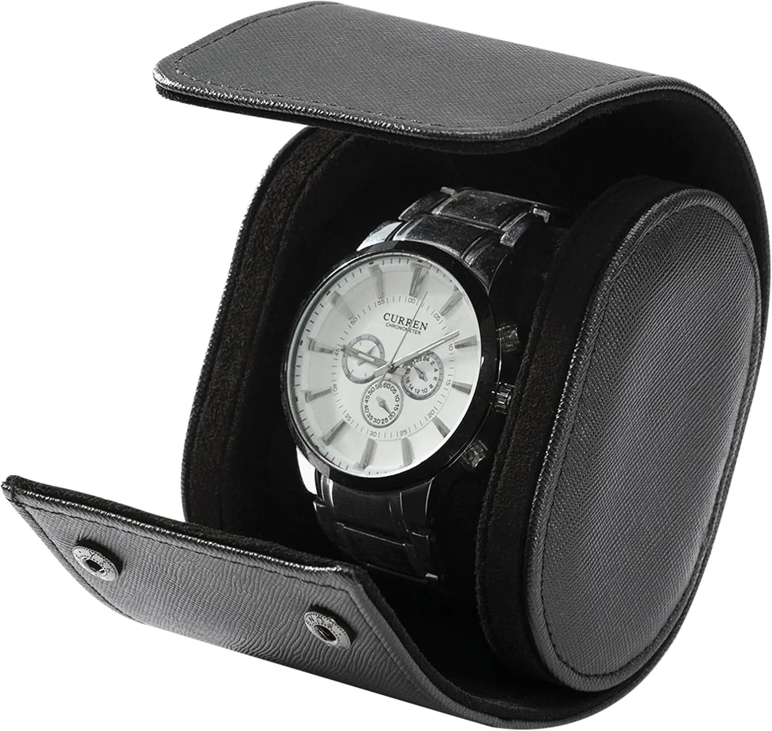 Single Watch Travel Case -Classic Leather Watch Case with Perfect Texture. Watch Carrying Case or Organizer for Storage And Display. Ideal Gift for Men Traveling, All Handmade by Artisans