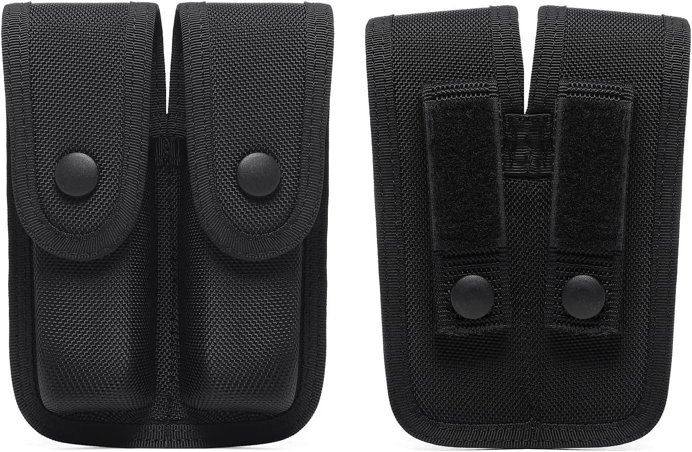 Single/Double Magazine Pouch Duty Belt Nylon Mag Holder Pistol Mag MOLLE Holster Carry Case Compatible w/Double & Single Stack Magazines .380, 9mm & 40 Cal for Glock H&K Ruger S&W M&P Walther