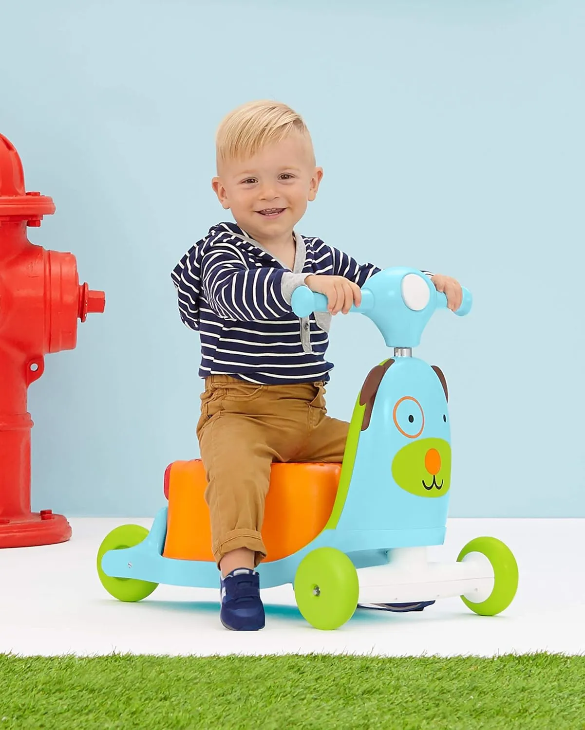 Skip Hop 3-in-1 Baby Activity Push Walker to Toddler Scooter, Zoo Dog