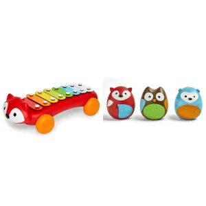 Skip Hop Xylophone Baby Toy Fox, Explore & More & Egg Shaker Trio Musical Toy 3 Piece Set