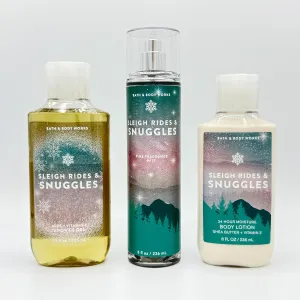 Sleigh Rides and Snuggles Body Moisturizing 3-Piece Bath Set Works | Shower Gel, Fine Fragrance Mist and Body Lotion