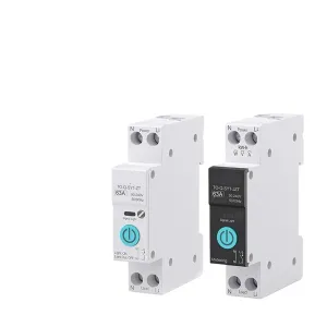 Smart Circuit Breaker 1P 63A DIN Rail for Wireless Remote Control Switch by APP(White No metering,25A)