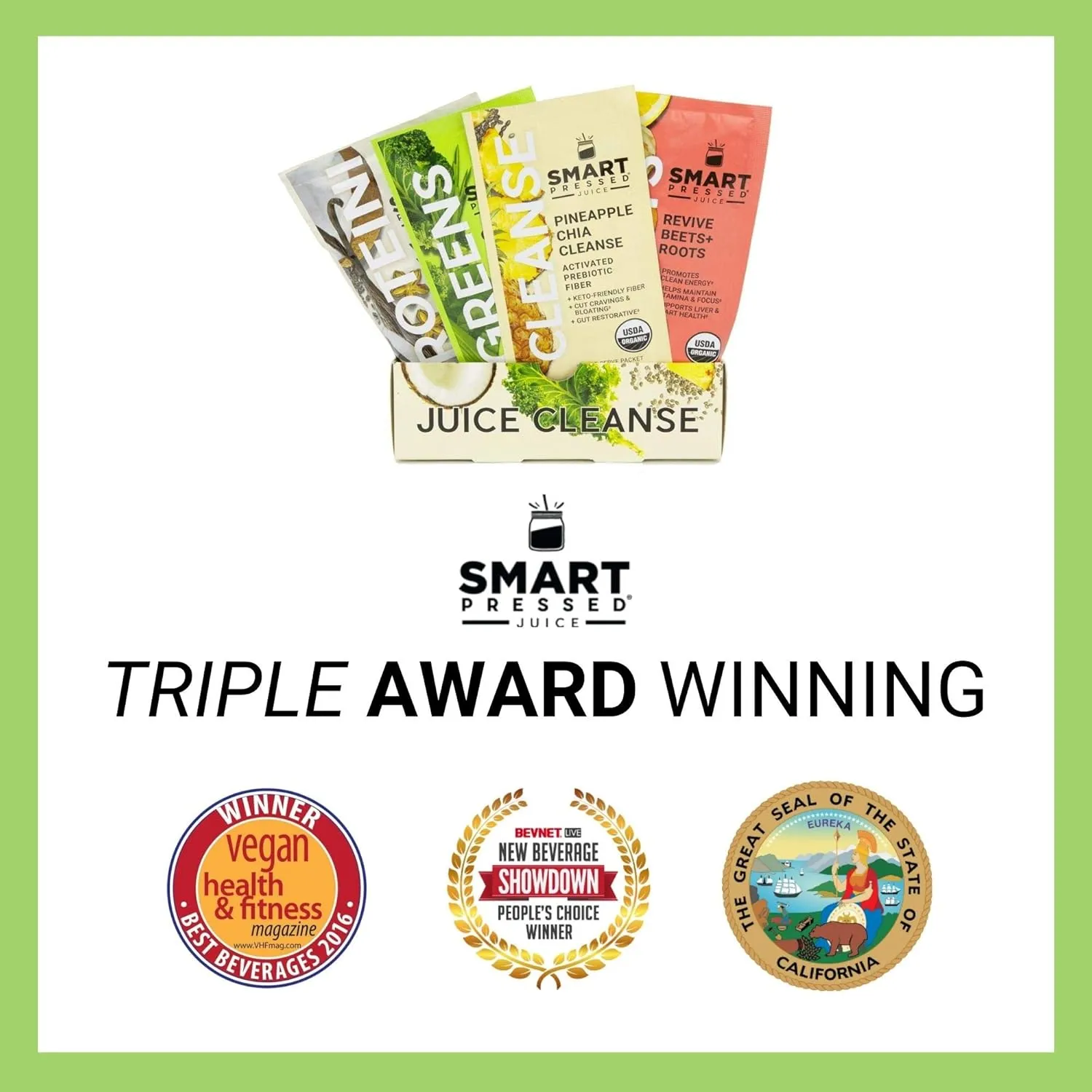 SMART Pressed Organic Greens Superfoods Powder | Cold-Pressed Daily Organic Greens Powder for Women & Men | Vegan Green Powder Superfood Organic | Green Superfood Powder (30 Servings)