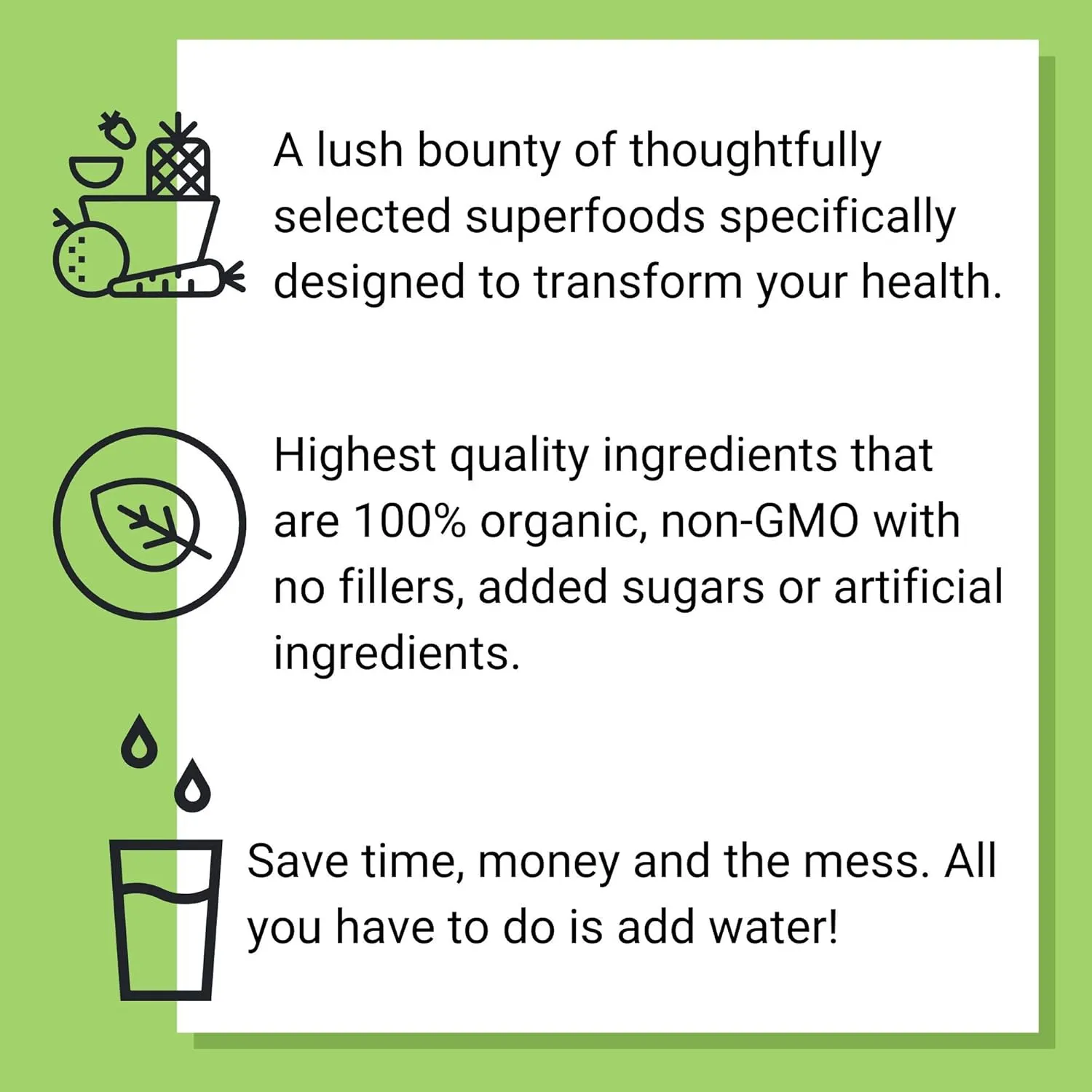 SMART Pressed Organic Greens Superfoods Powder | Cold-Pressed Daily Organic Greens Powder for Women & Men | Vegan Green Powder Superfood Organic | Green Superfood Powder (30 Servings)