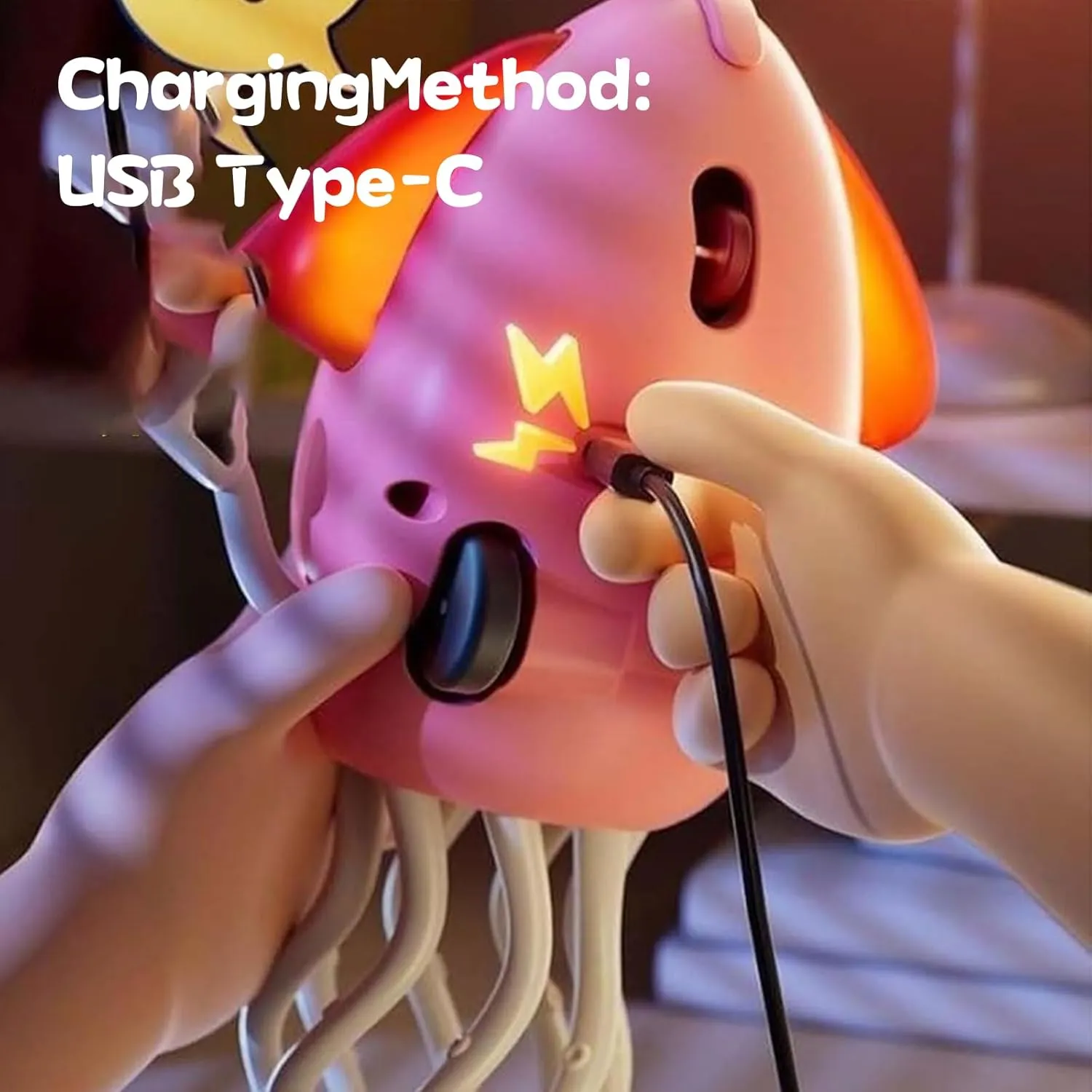 Smart Tentacle Explorer, Auto-Avoid Octopus Crawling Dancing with Led & Music, Rechargeable USB Squid, with Fishing Rod, Can Simulate Fishing (Green Yellow)