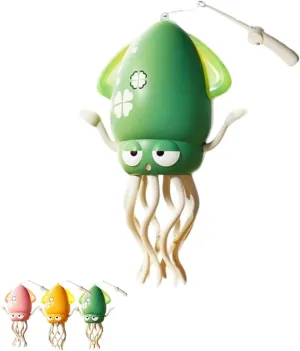 Smart Tentacle Explorer, Wiggly Wonder Octopus, Playful Octopus Toy, Crazy 8-Leg Auto-Dance Octopus Toy, Wiggly Wonder Octopus with Rod (Yellow)