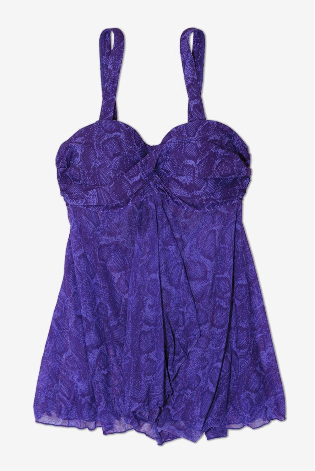 Smart & Sexy Women's Plus-Size Swimwear Top – Twist Bandeau Tankini with Built-in Support