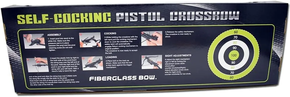 Snake Eye Tactical Cobra-System Self-Cocking-Pistol Crossbow 80 lbs 225 FPS