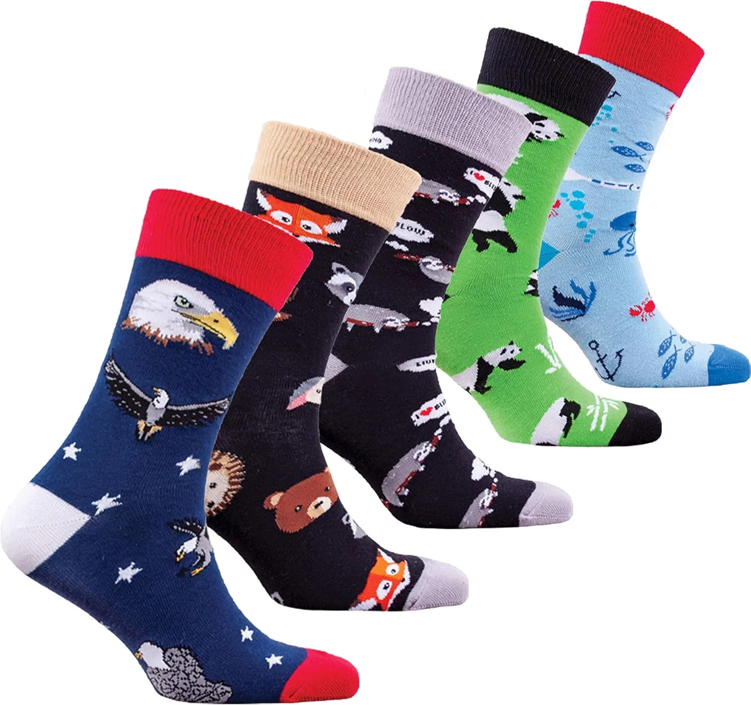 socks n socks-Mens 5pair Luxury Colorful Cotton Fun Novelty Dress Socks Gift Box
