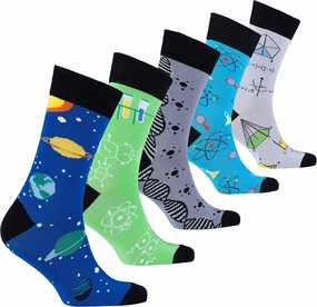 socks n socks-Mens 5pair Luxury Colorful Cotton Fun Novelty Dress Socks Gift Box