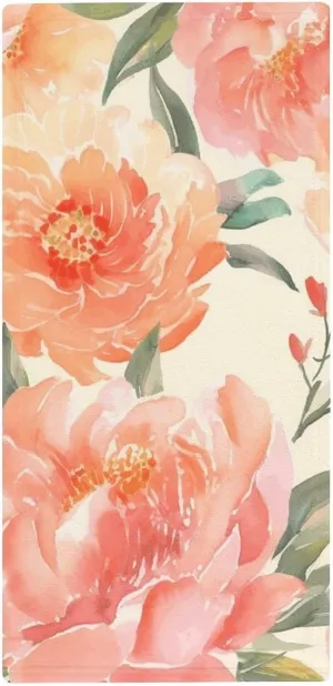 Soft Towels Peach Peony Towels for Women Men Lightweight Absorbent Face Towel Comfortable Quick Drying Towels for Bathroom 28.7 X 13.8 in