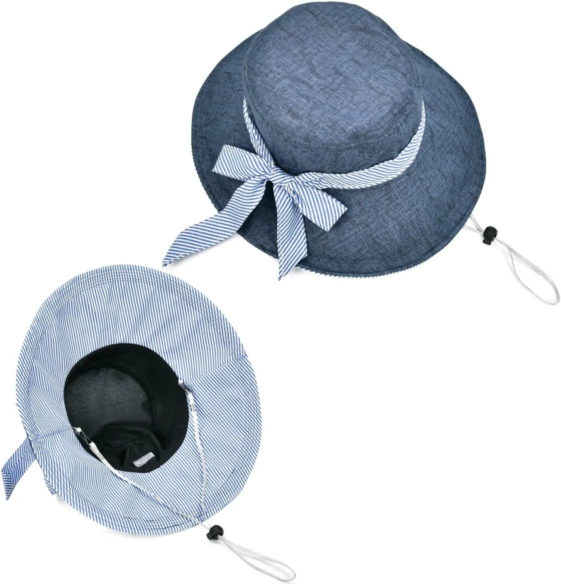 SOMALER Sun Hats for Women Roll-up Wide Brim Summer Beach Hat Foldable Floppy Cotton Hat