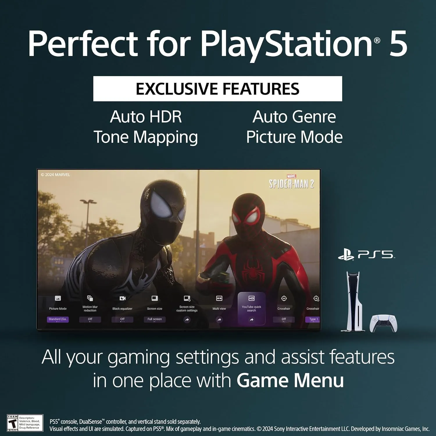 Sony 55 Inch OLED 4K Ultra HD TV BRAVIA 8 Smart Google TV with XR Processor, Rich Deep Colors, Perfect for PS5, Dolby Vision HDR, Blur-Free Motion (K-55XR80), 2024 Model